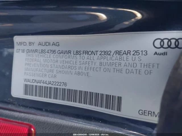 AUDI A4 2.0T PREMIUM