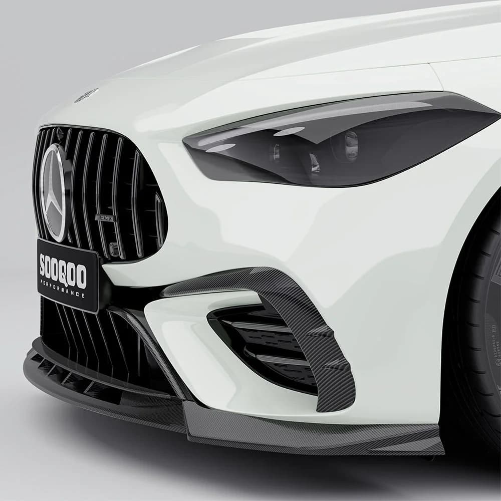 SOOQOO MERCEDES-AMG CLE 53 C236 Front Bumper Inserts In Prepreg Carbon Fiber