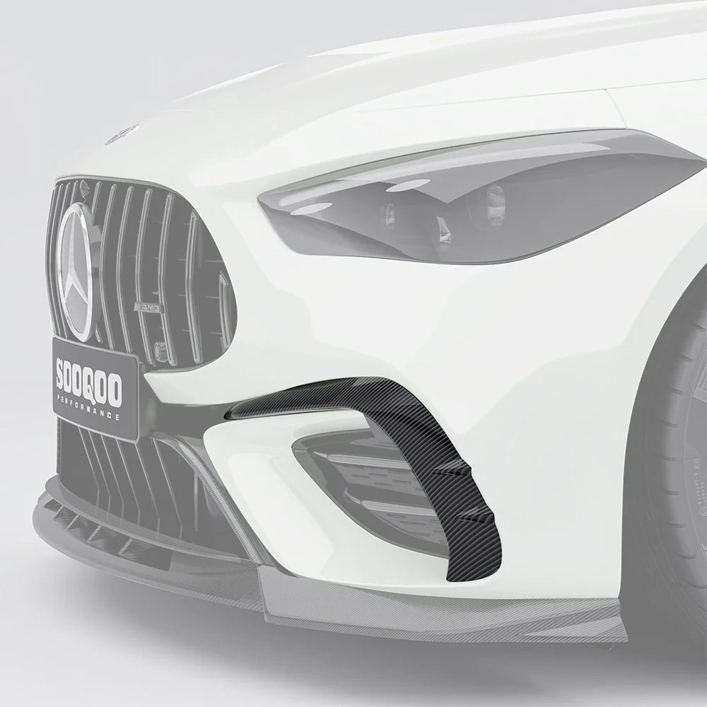SOOQOO MERCEDES-AMG CLE 53 C236 Front Bumper Inserts In Prepreg Carbon Fiber