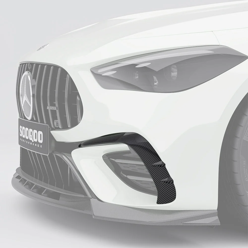 SOOQOO MERCEDES-AMG CLE 53 C236 Front Bumper Inserts In Prepreg Carbon Fiber